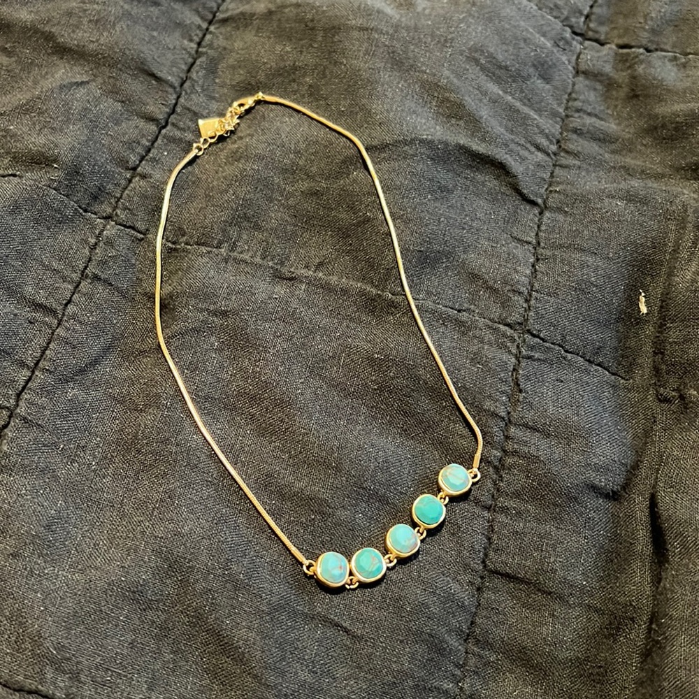 Gold & Turquoise Short Necklace - Lauren By Ralph Lauren